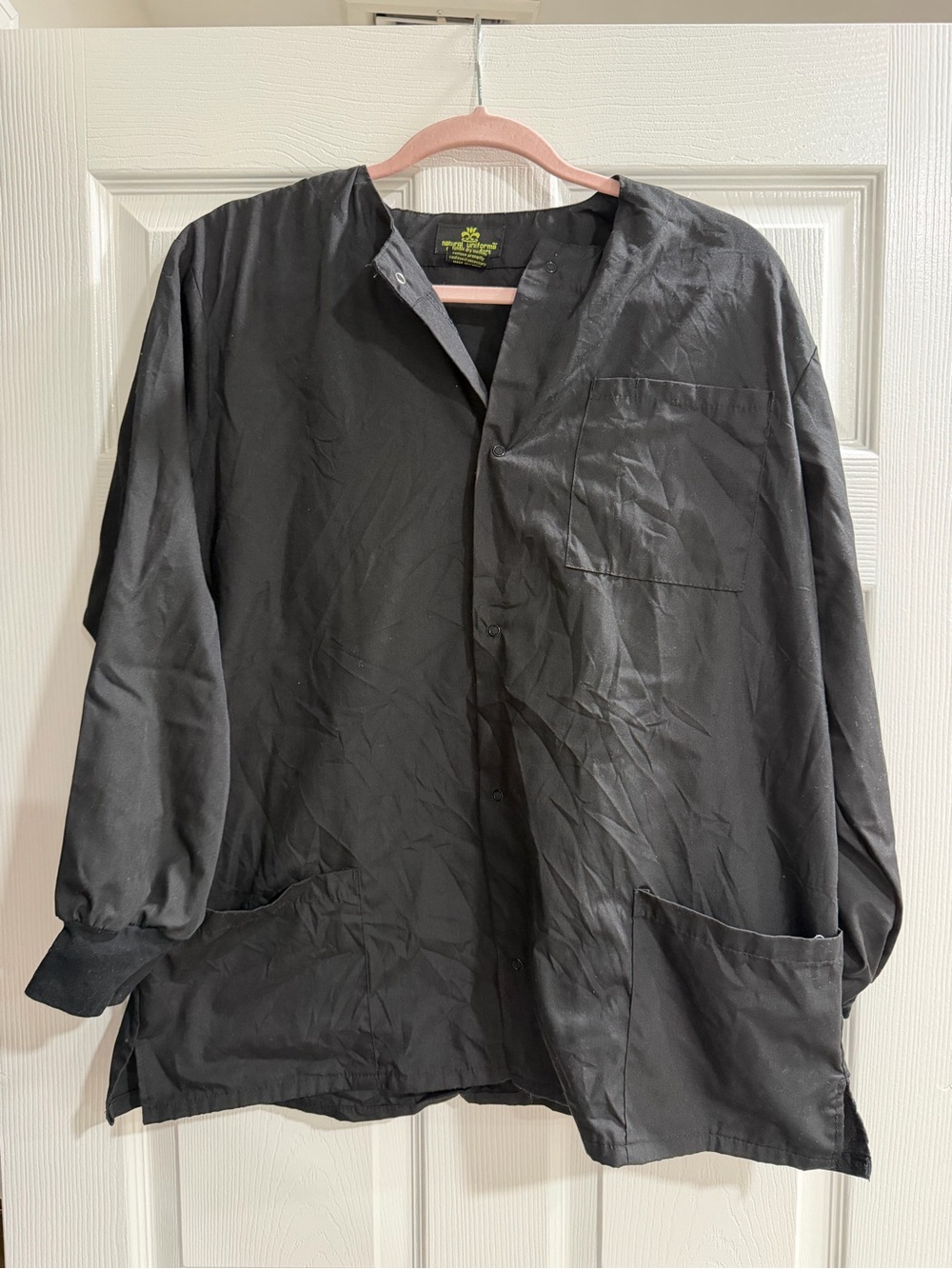 Black Scrub Jacket - Relaxed Fit